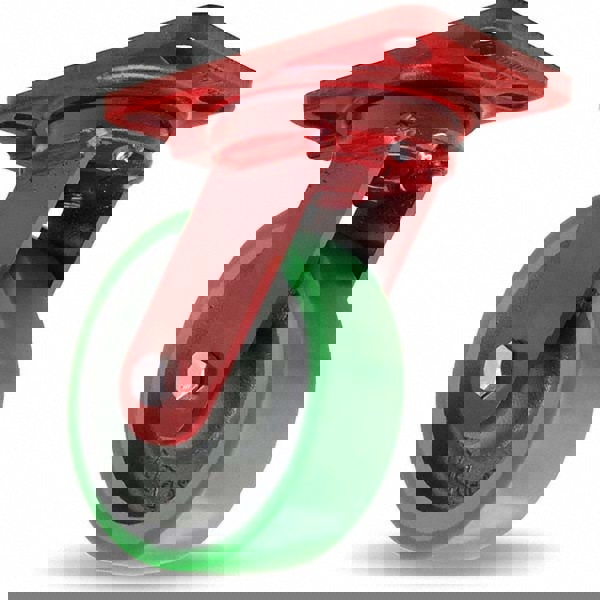 Swivel Top Plate Caster: Polyurethane, 6